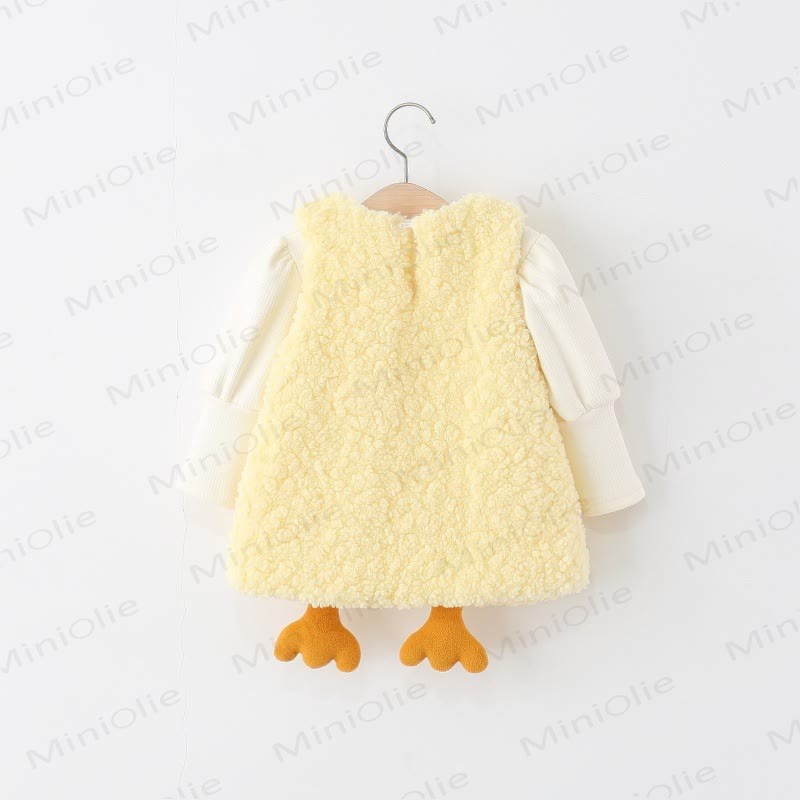 Kleid Gelb Ente Vlies für Baby Mädchen - image 3