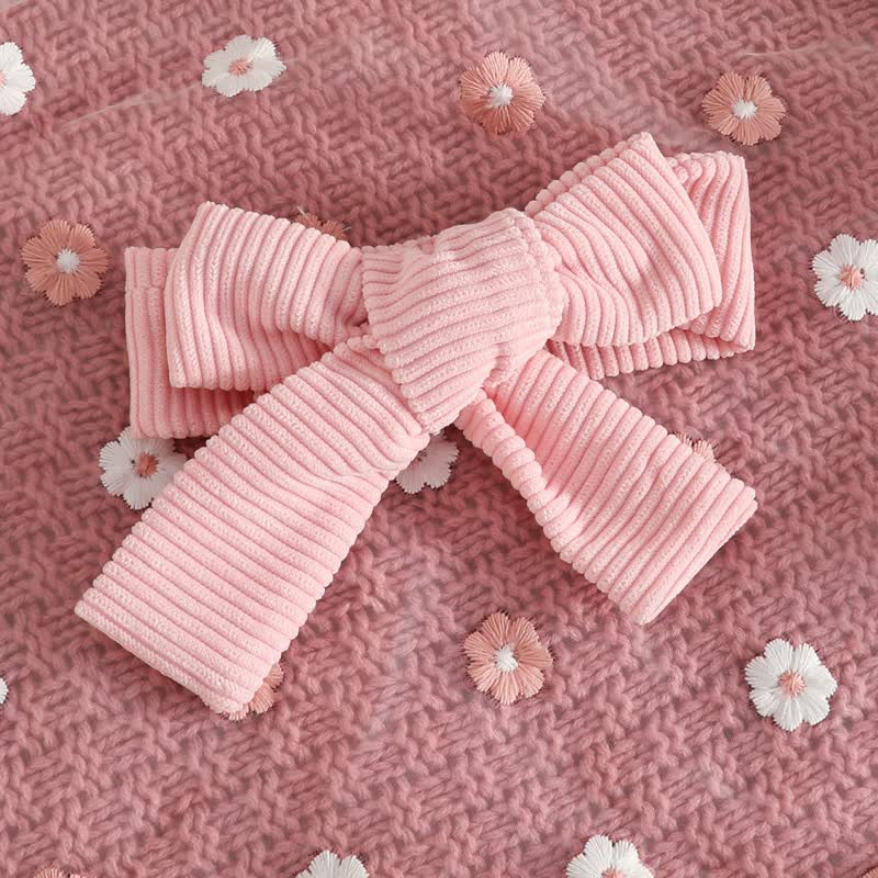 Zweiteiliges Set aus Cord Bodysuit und Overalls für Baby mit Schleife - image 18