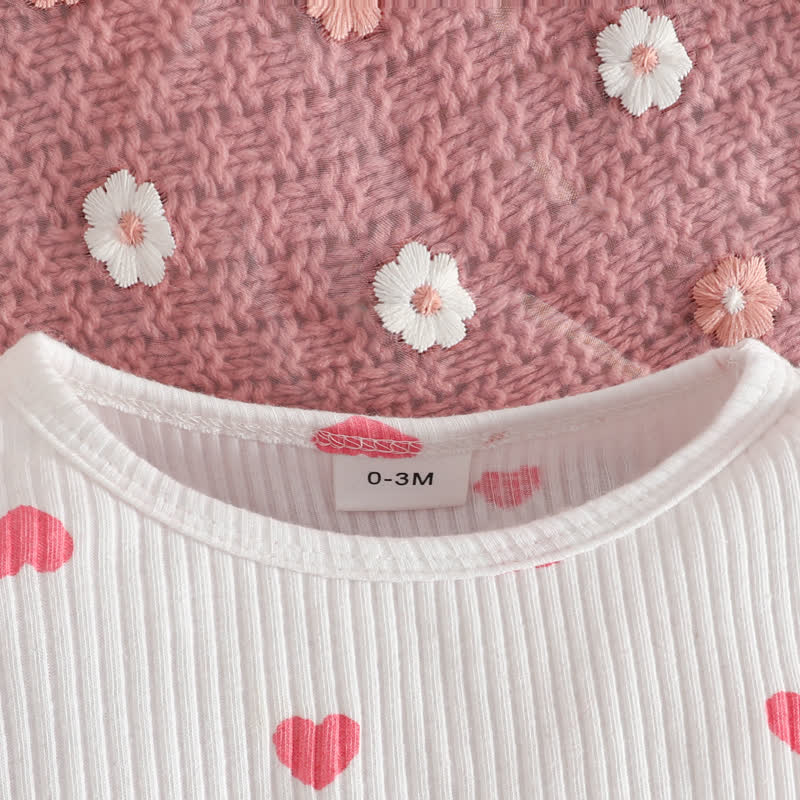 Zweiteiliges Set aus Cord Bodysuit und Overalls für Baby mit Schleife - image 16