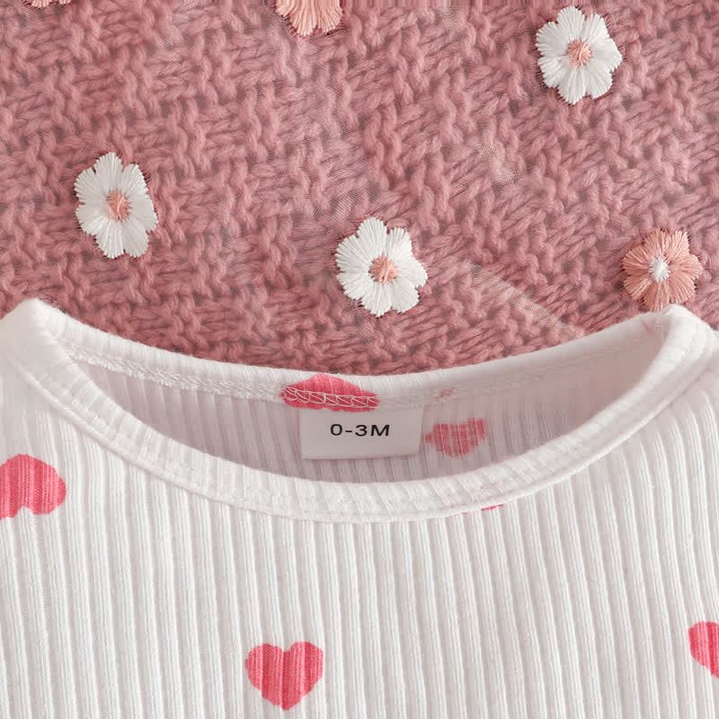 Zweiteiliges Set aus Cord Bodysuit und Overalls für Baby mit Schleife - image 16