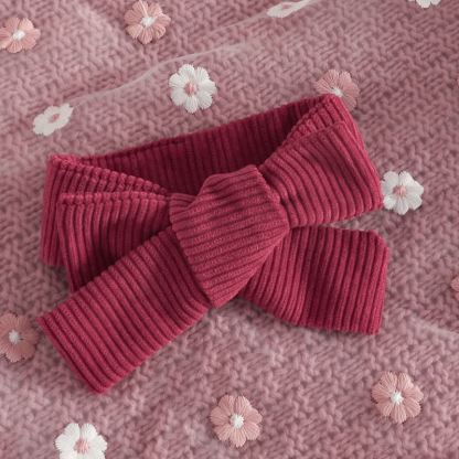 Zweiteiliges Set aus Cord Bodysuit und Overalls für Baby mit Schleife - image 10