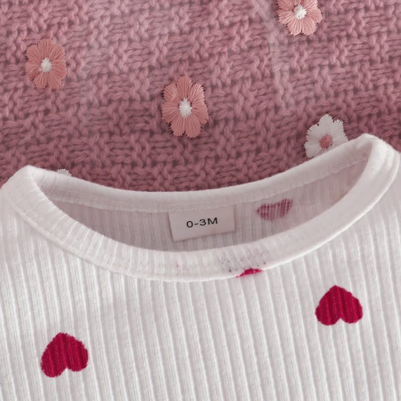 Zweiteiliges Set aus Cord Bodysuit und Overalls für Baby mit Schleife - image 11