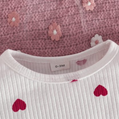 Zweiteiliges Set aus Cord Bodysuit und Overalls für Baby mit Schleife - image 11