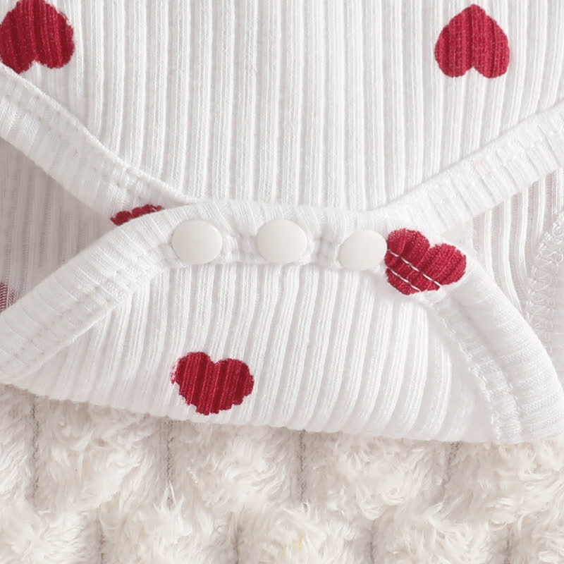 Zweiteiliges Set aus Cord Bodysuit und Overalls für Baby mit Schleife - image 12