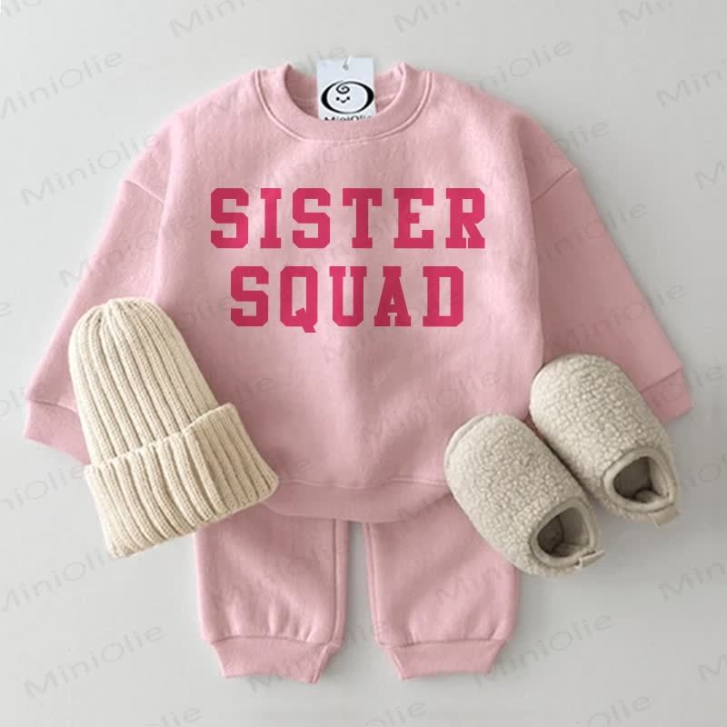 SISTER SQUAD Baby Sweatshirt Set, 2-teilig , Rosa - Rosa - 2-3J - image 1