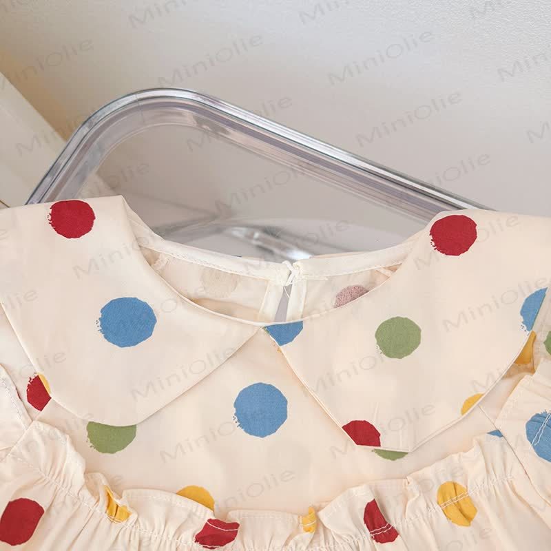 Baby Kleinkind Mädchen Set mit Süß Schleife, Mehrfarbig Punkt, 2-teilig - image 6