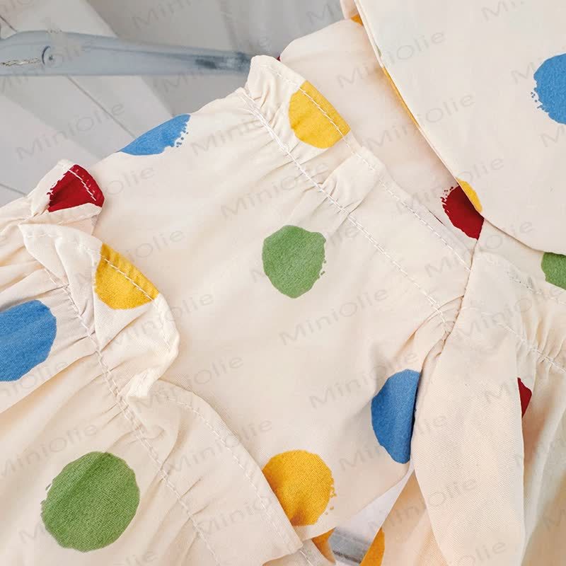 Baby Kleinkind Mädchen Set mit Süß Schleife, Mehrfarbig Punkt, 2-teilig - image 7