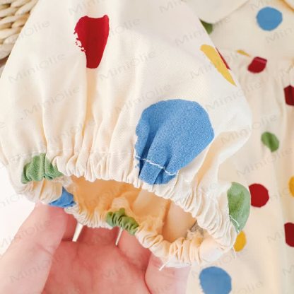 Baby Kleinkind Mädchen Set mit Süß Schleife, Mehrfarbig Punkt, 2-teilig - image 5