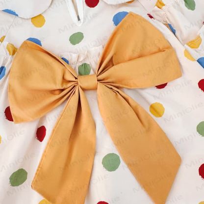 Baby Kleinkind Mädchen Set mit Süß Schleife, Mehrfarbig Punkt, 2-teilig - image 8