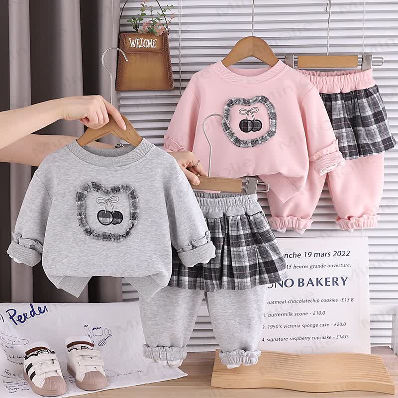2-teiliges Set für Baby und Kleinkind, Plaid , Liebe - image 1