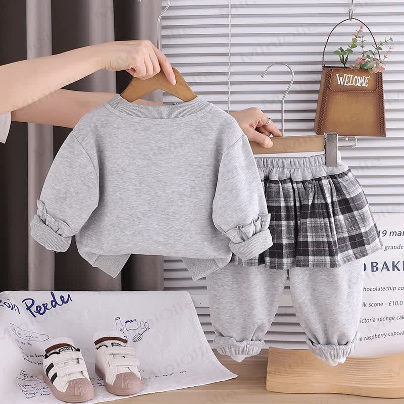 2-teiliges Set für Baby und Kleinkind, Plaid , Liebe - image 3