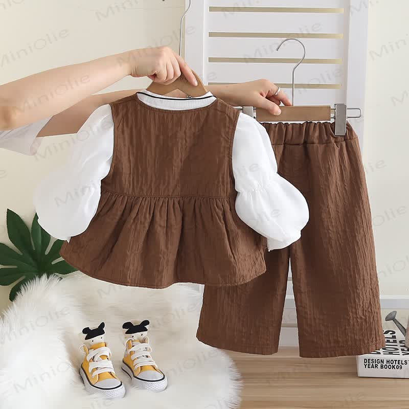 3-teiliges Set mit Schleife für Baby und Kleinkinder , Einfarbig , Mädchen - image 4