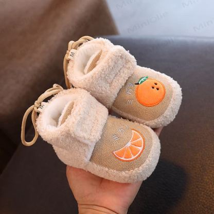 Baby Obst Vlies -gefütterte Babyschuhe - Khaki - 9-14M - image 12