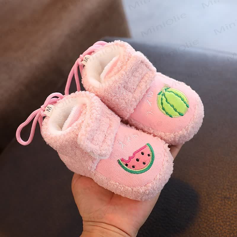 Baby Obst Vlies -gefütterte Babyschuhe - Rosa - 9-14M - image 4