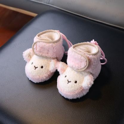 Baby Monkey Vlies Babyschuhe - Rosa - 10-15M - image 2