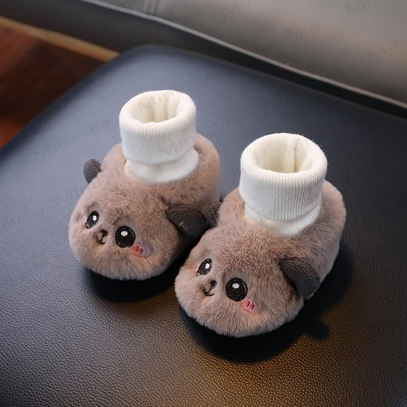 Baby Panda Vlies Schuhe - Braun - 6-12M - image 6