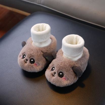 Baby Panda Vlies Schuhe - Braun - 6-12M - image 6