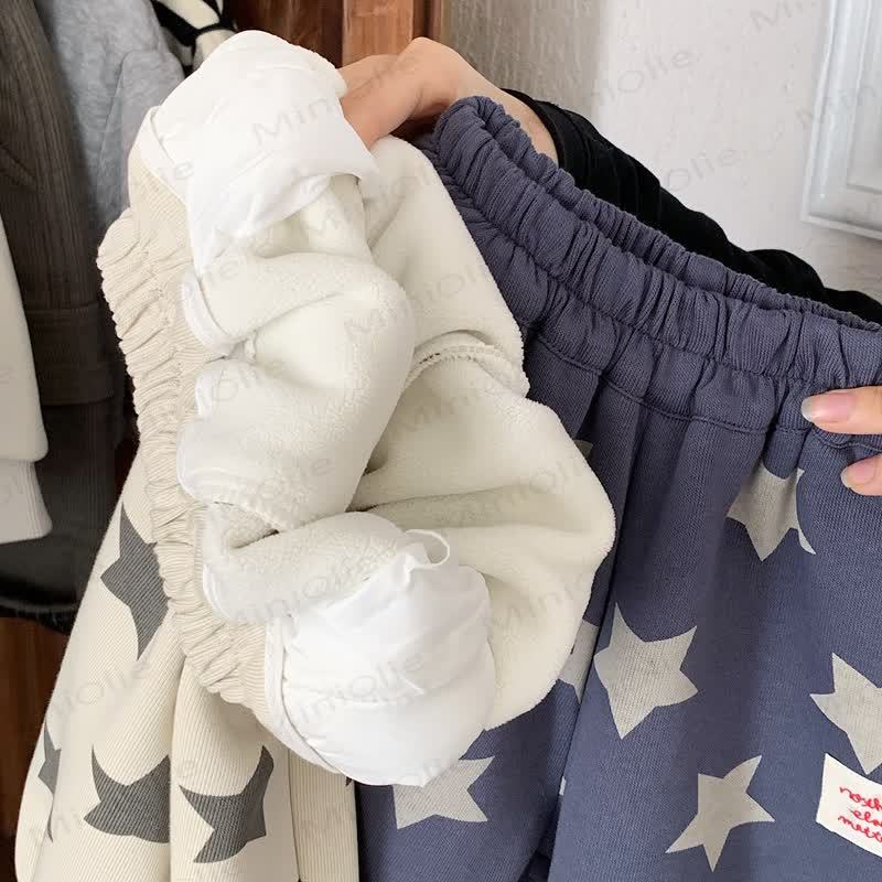 Baby Kleinkind Jungen- Hose mit Sternenmuster, gefüttert mit Vlies - image 5