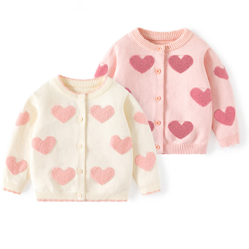 Strickjacke mit Herz für Baby und Kleinkind - image 1