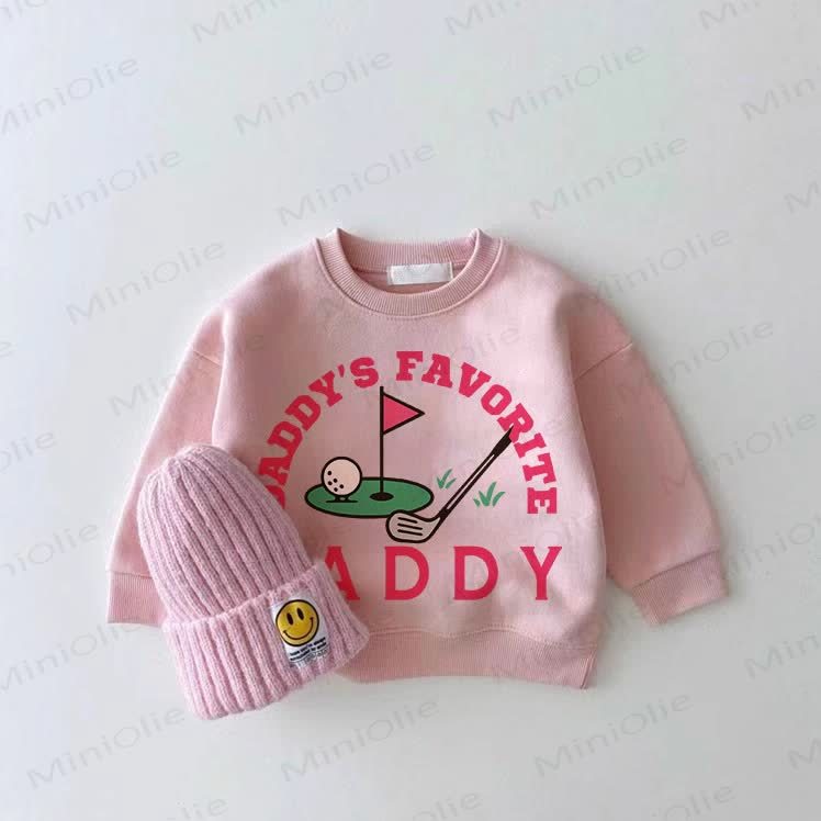 DADDY'S FAVORITE CADDY Baby Kleinkind Rosa Sweatshirt - Rosa - 2-3J - image 1