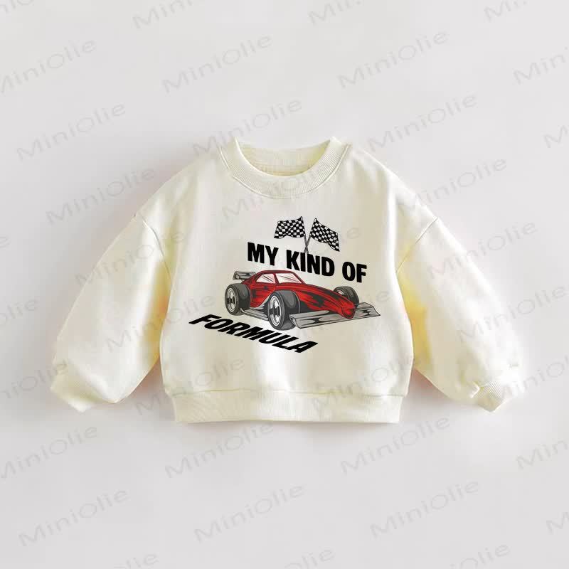 MY KIND OF FORMULA Baby Kleinkind Auto Creme Sweatshirt - Creme - 3-5J - image 1