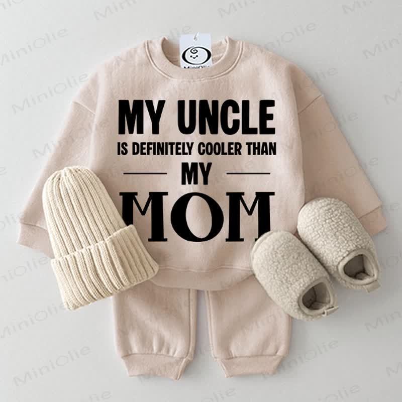 MY UNCLE IS DEFINITELY COOLER THAN MY MOM! Baby 2-teiliges Beige Set - Beige - 2-3J - image 1
