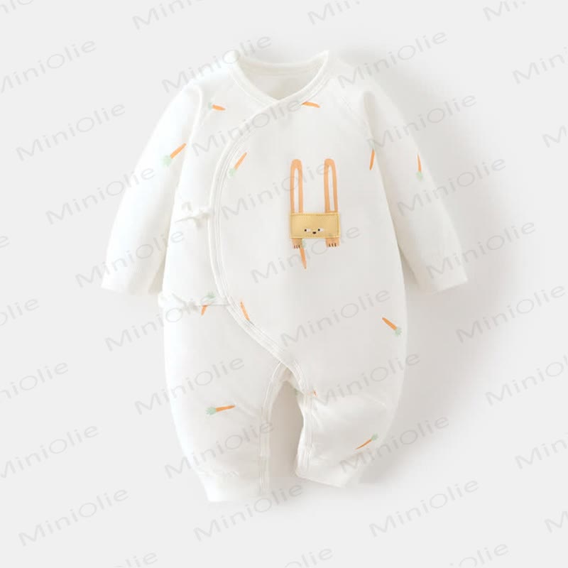 Baby Stepp Strampler mit Gesteppt für Neugeboren - Weiß - 3-6M - image 4