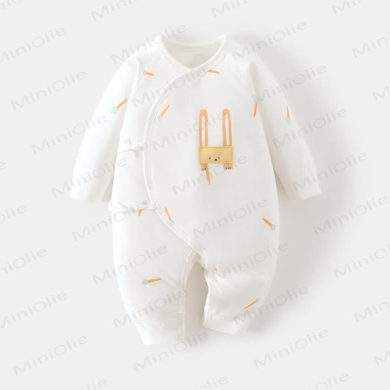 Baby Stepp Strampler mit Gesteppt für Neugeboren - Weiß - 3-6M - image 4