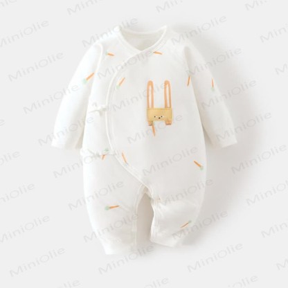 Baby Stepp Strampler mit Gesteppt für Neugeboren - Weiß - 3-6M - image 4