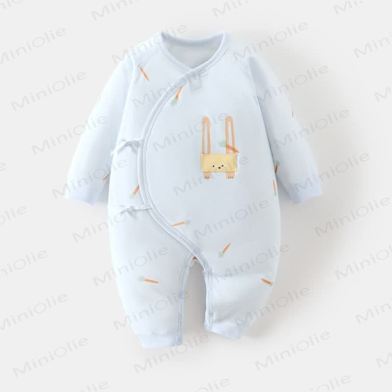 Baby Stepp Strampler mit Gesteppt für Neugeboren - Blau - 3-6M - image 2