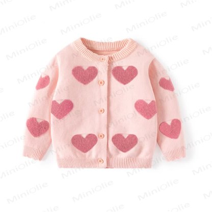 Strickjacke mit Herz für Baby und Kleinkind - Rosa - 8Y - image 3