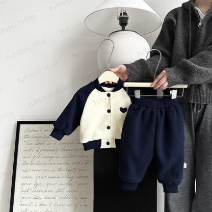 Baby Farbblock Liebe 2-teiliges Set - Marineblau - 2-3J - image 4