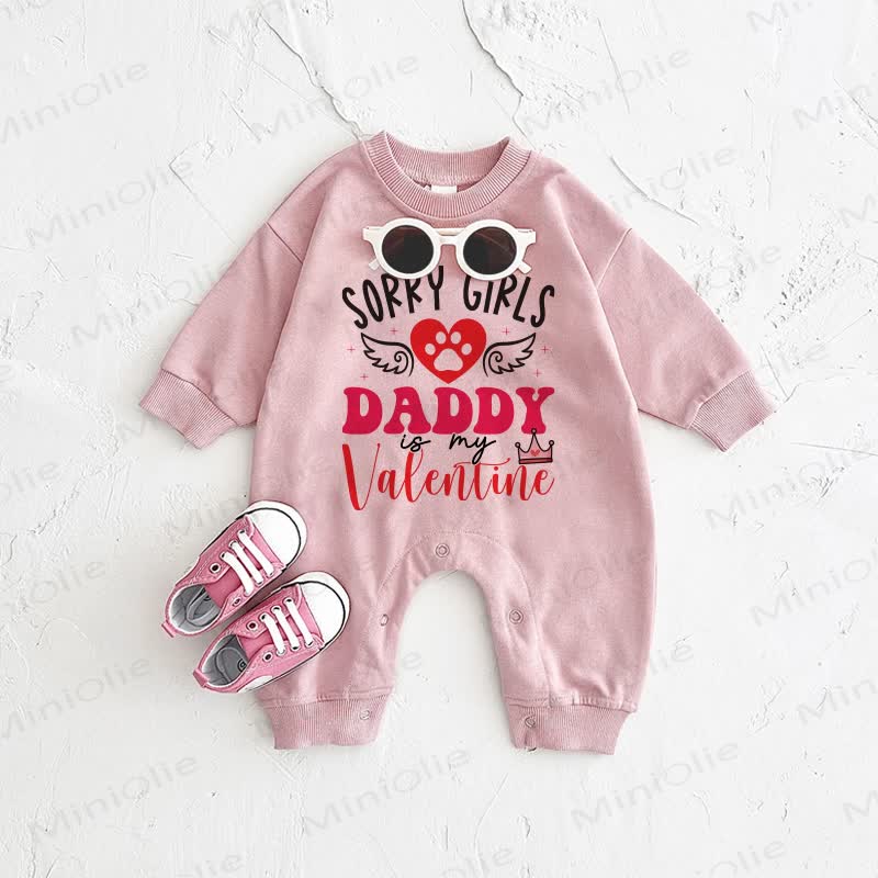 SORRY MÄDELS , SORRY GIRLS DADDY IS MY VALENTINE Baby Rosa - Rosa - 2-3J - image 1