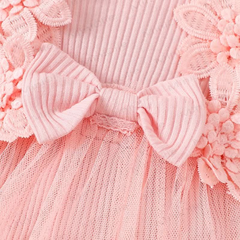 Baby Mädchen Schleife Blume Flügelärmel Lace - Strampler - image 19