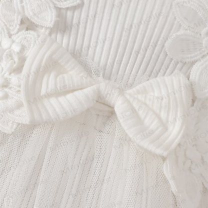Baby Mädchen Schleife Blume Flügelärmel Lace - Strampler - image 27