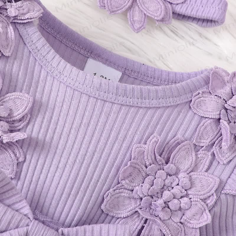 Baby Mädchen Schleife Blume Flügelärmel Lace - Strampler - image 15