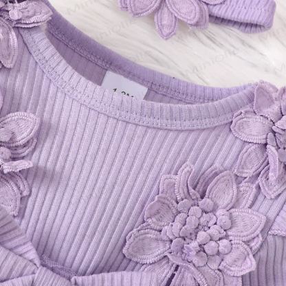 Baby Mädchen Schleife Blume Flügelärmel Lace - Strampler - image 15