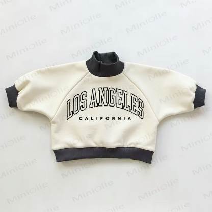 LOS ANGELES CALIFORNIA Baby Kleinkind - Sweatshirt mit Farbblock - Beige & Schwarz - 3-5J - image 1