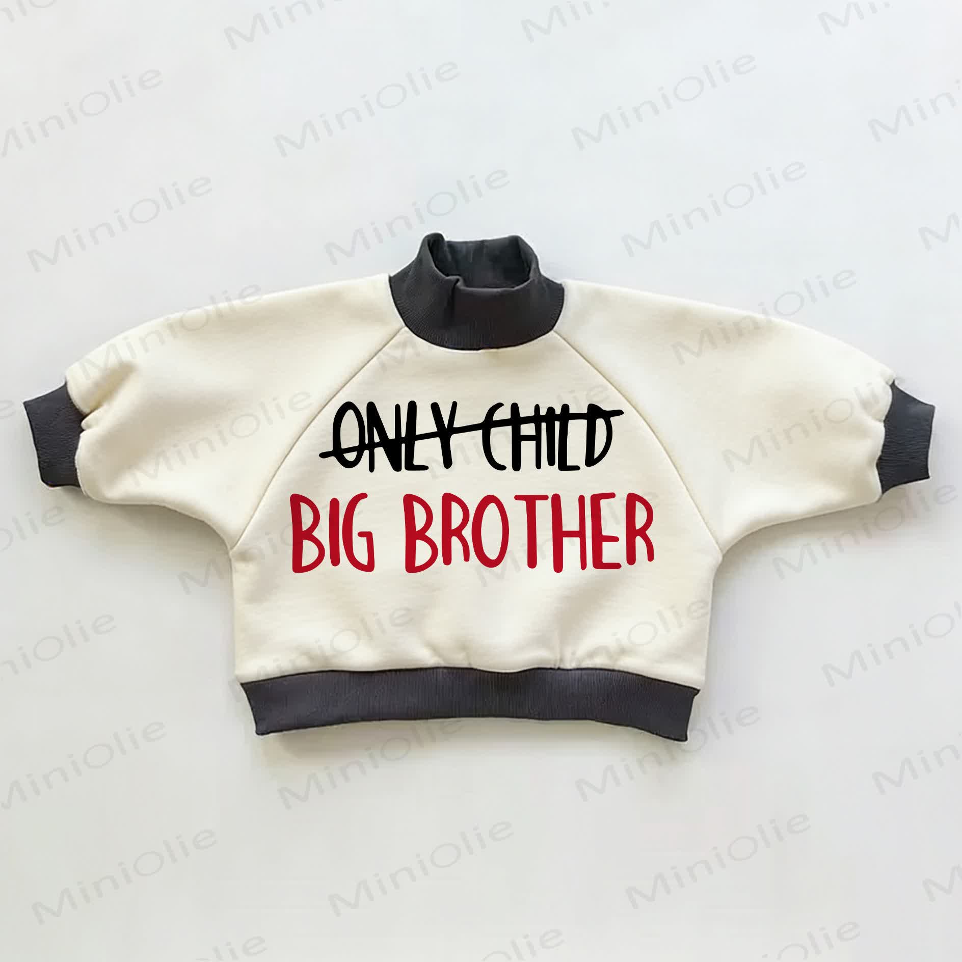 BIG BROTHER Baby Kleinkind Farbblock Sweatshirt - Beige & Schwarz - 3-5J - image 1