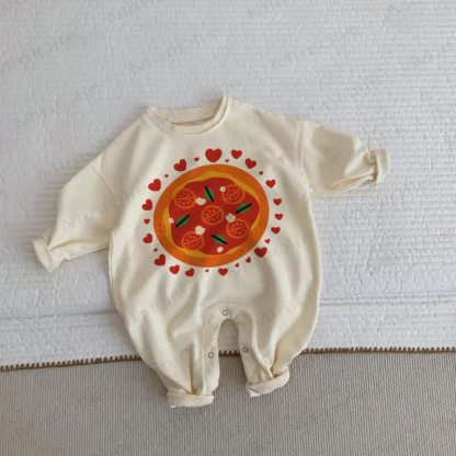 Baby Kleinkind Liebe Pizza Beige Strampler - Beige - 2-3J - image 1
