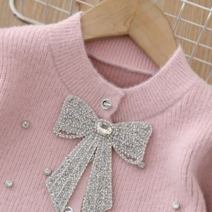 Schleife mit Stricken und Strickjacke für Kleinkind - image 8