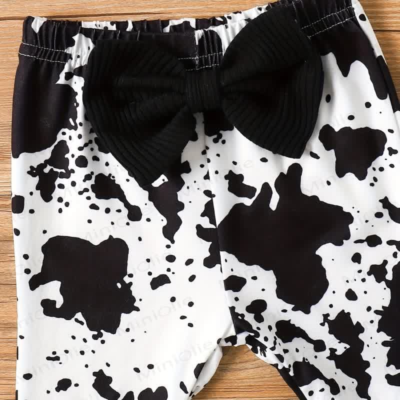 Baby Mädchen Bodysuit mit Puffärmeln und Hose mit Schleife - image 8