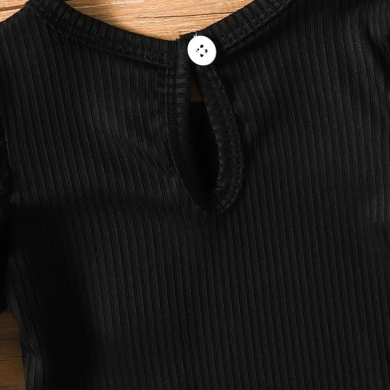 Baby Mädchen Bodysuit mit Puffärmeln und Hose mit Schleife - image 6