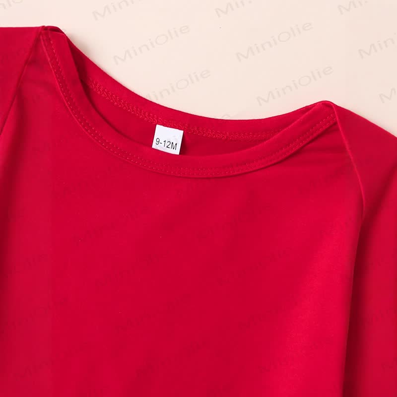 DADDY IS MY VALENTINE Baby Girl Liebe Flying Sleeves Bodysuit & Hose - image 3