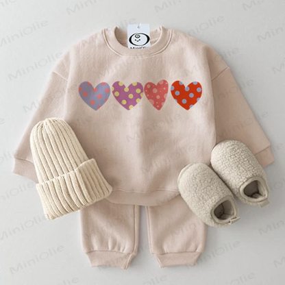 Baby 2-teiliges Set mit Mehrfarbig Liebe in Beige - Beige - 2-3J - image 1