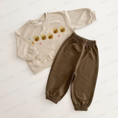 Baby - Beige Biene 2-teiliges Set - Braun Beige - 2-3J - image 1