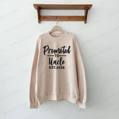 Zum PROMOTED TO UNCLE EST.2026 TAKE ME TO MY UNCLE YOU PEASANT! Beige Familien Sweatshirt  - Beige - Sweatshirt für Erwachsene: XL - image 2