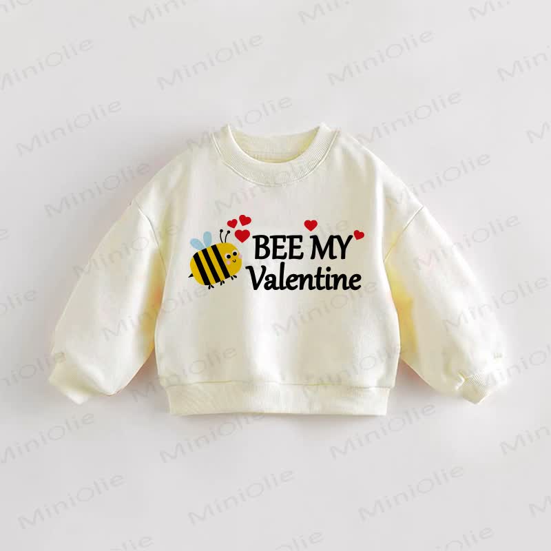 BEE MY VALENTINE Baby Kleinkind Creme Sweatshirt - Creme - 3-5J - image 1