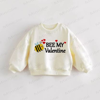 BEE MY VALENTINE Baby Kleinkind Creme Sweatshirt - Creme - 3-5J - image 1