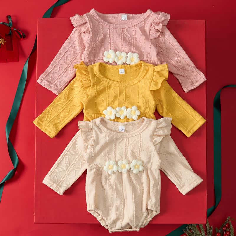 Baby Blume Bodysuit, Stirnband , Socken - image 1